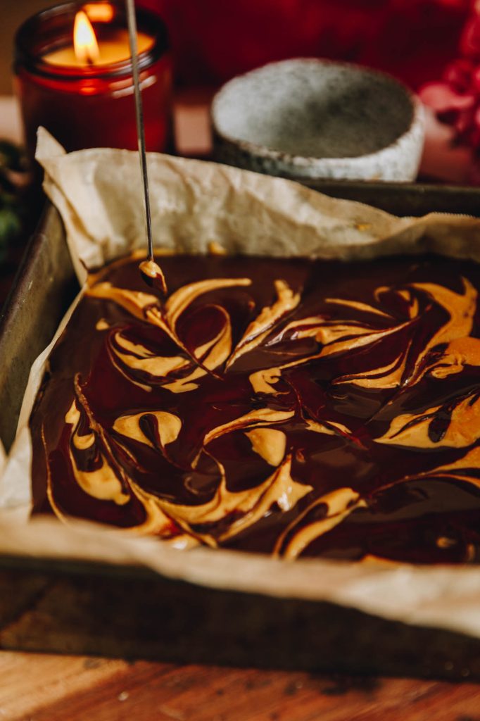 Peanut butter and chocolate swirl