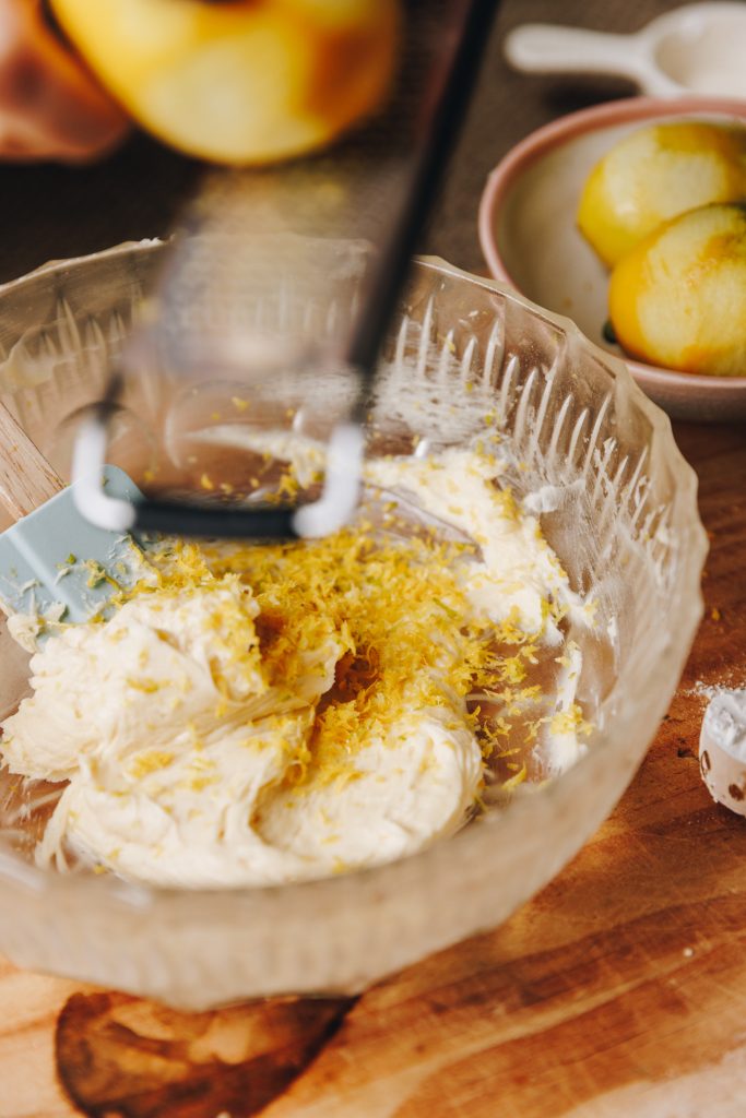 Finely grated lemon zest