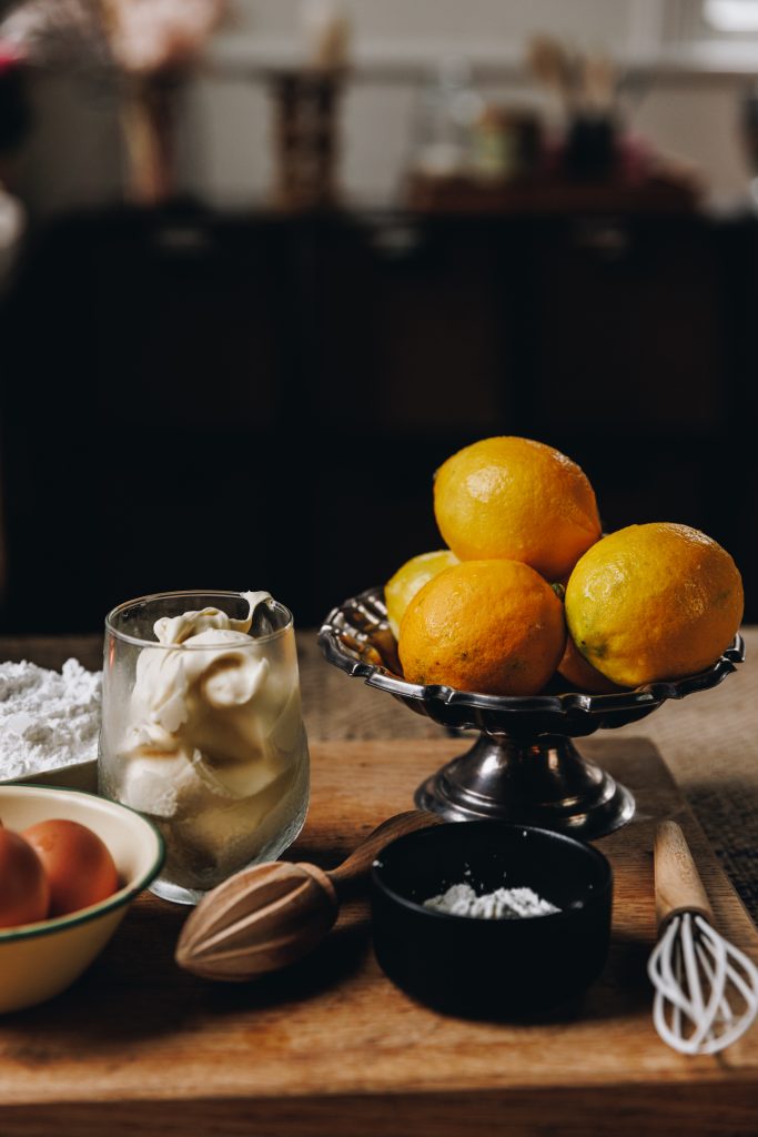 Lemon custard ingredients