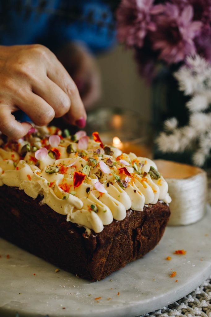 Cream cheese frosting decoration