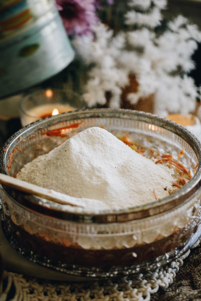 Sifted dry ingredients 