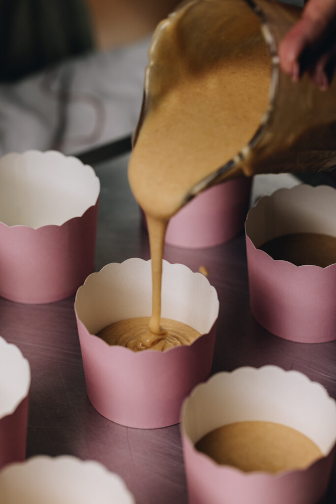 Fill the cupcake cases