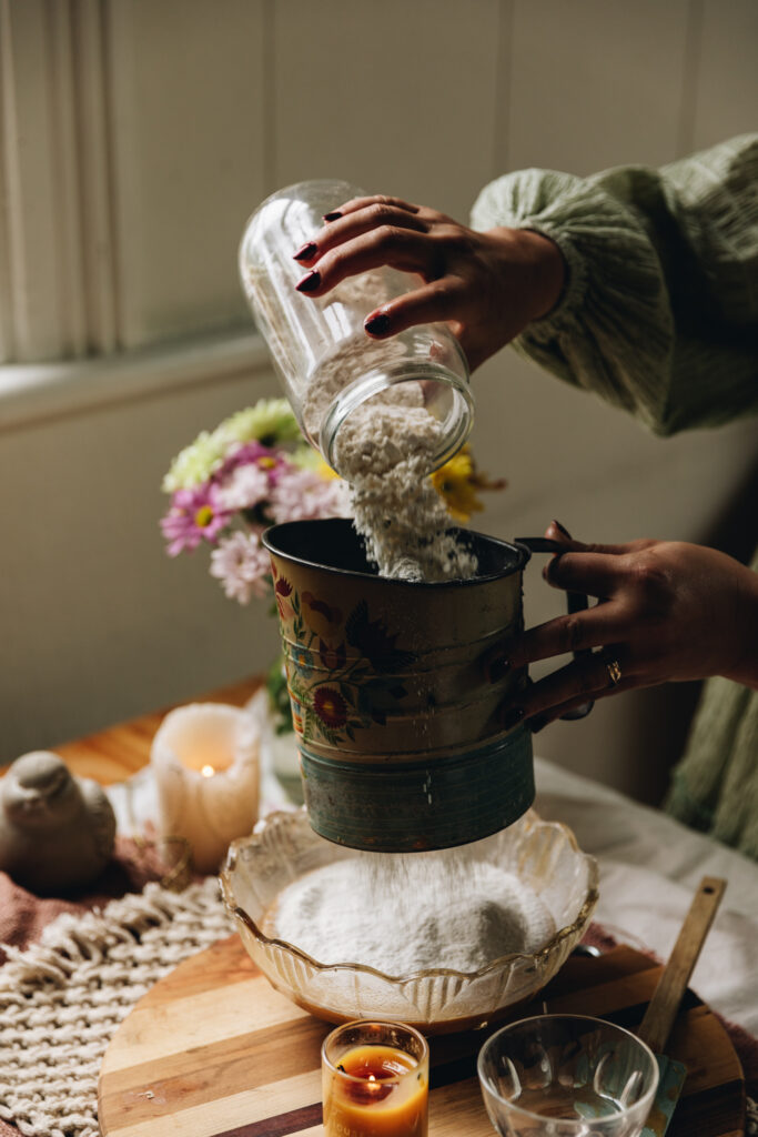 Sift dry ingredients 