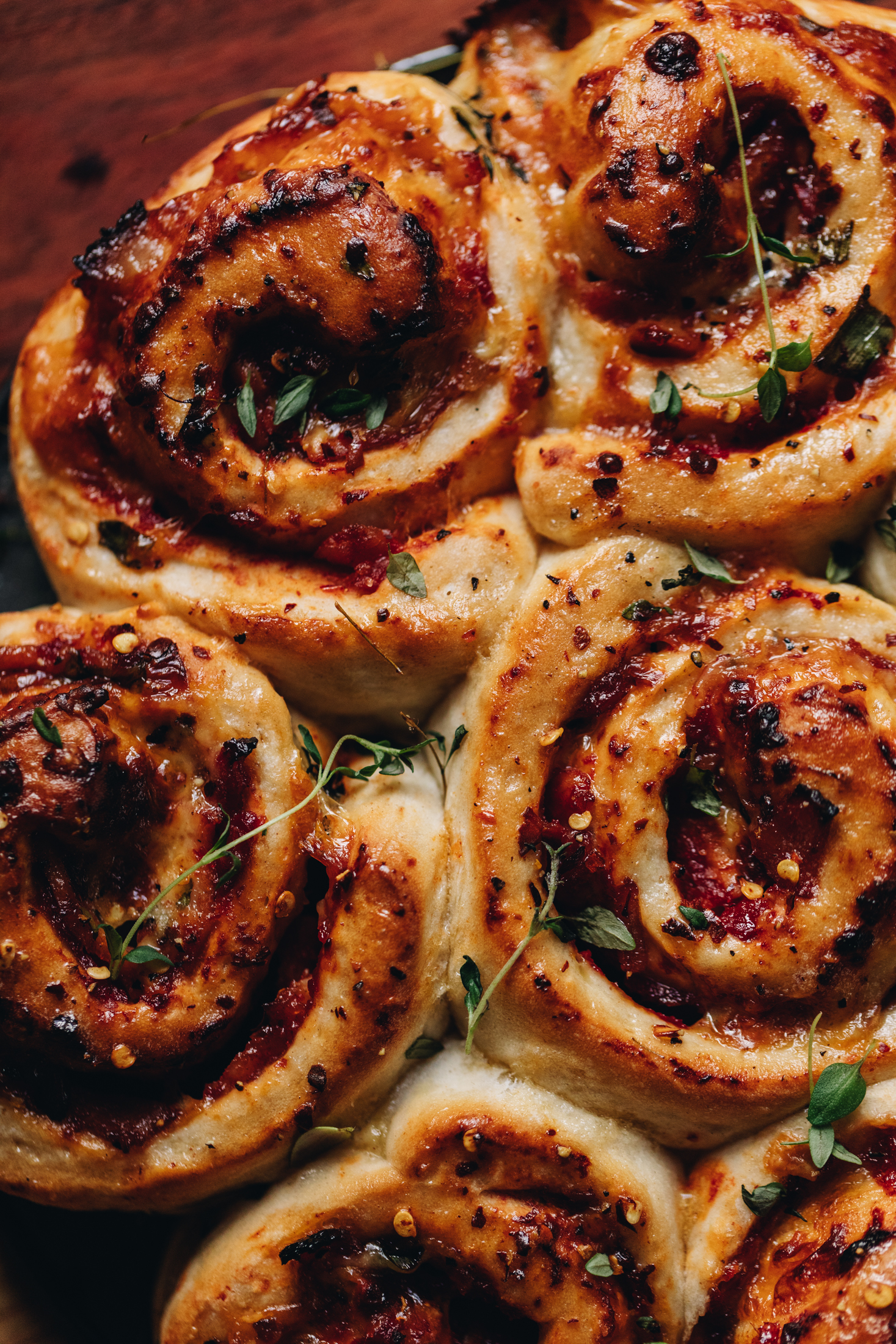 Cheese and Tomato Scrolls
