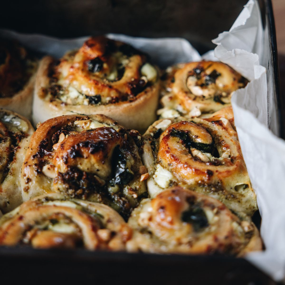 Cheese and Pesto Scrolls