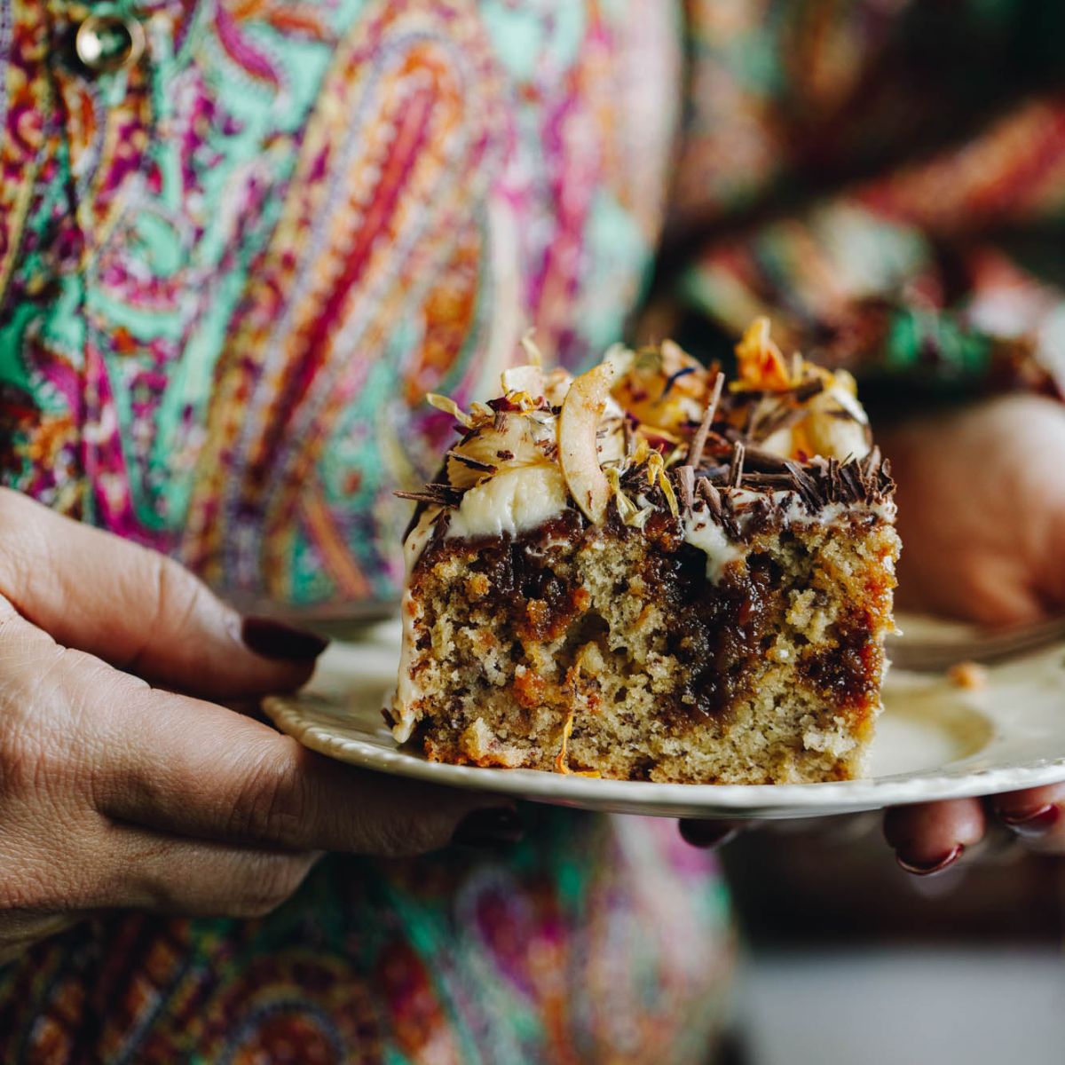 Banana and Caramel Poke Cake
