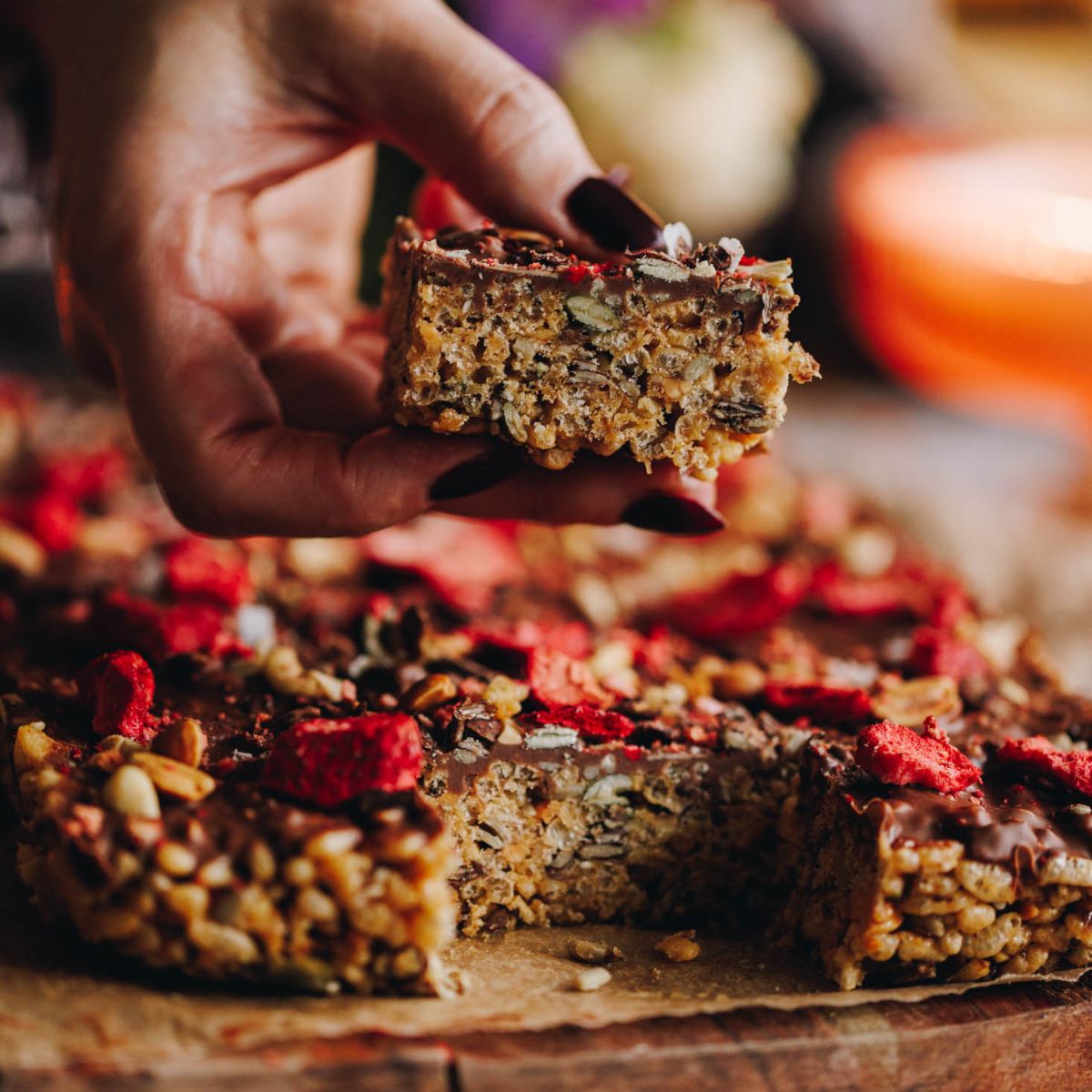 Peanut Butter Rice Bubble Slice