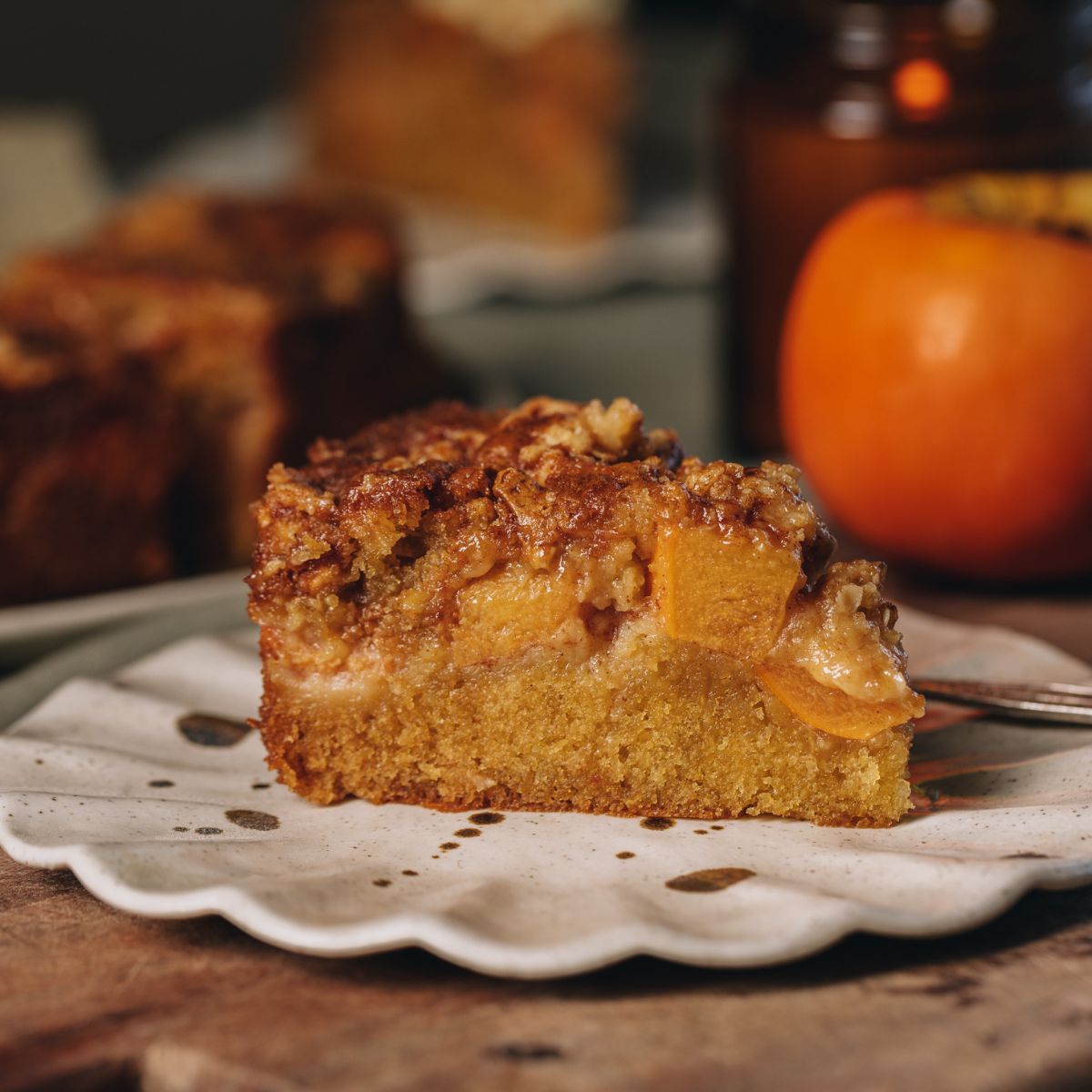 Persimmon Crumble Cake