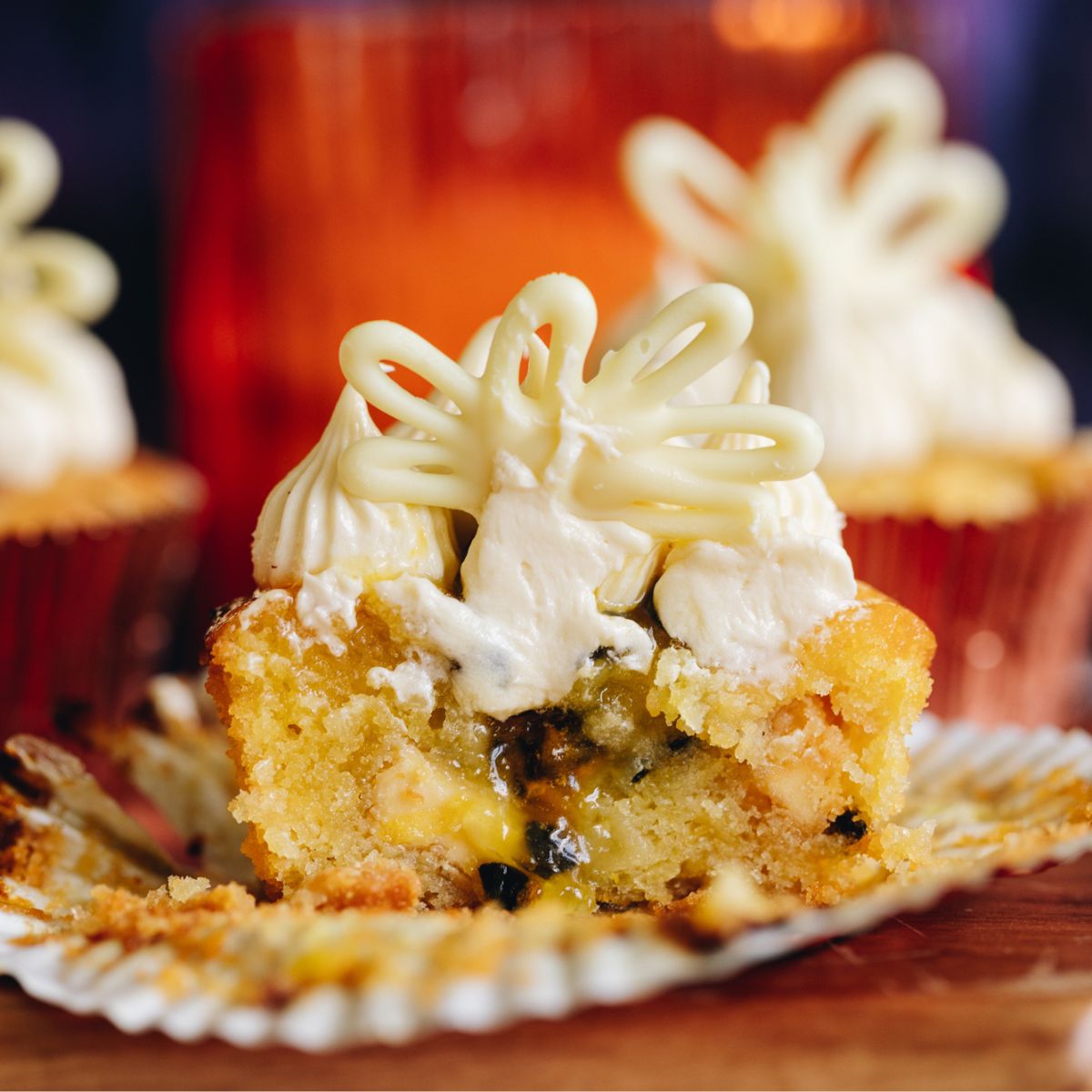 Passionfruit White Chocolate Muffins