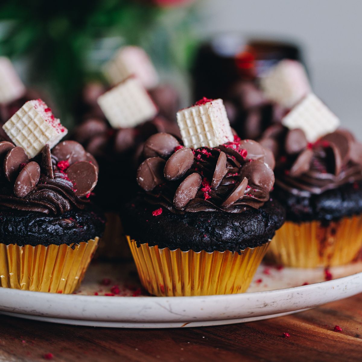 One Bowl Double Chocolate Muffins