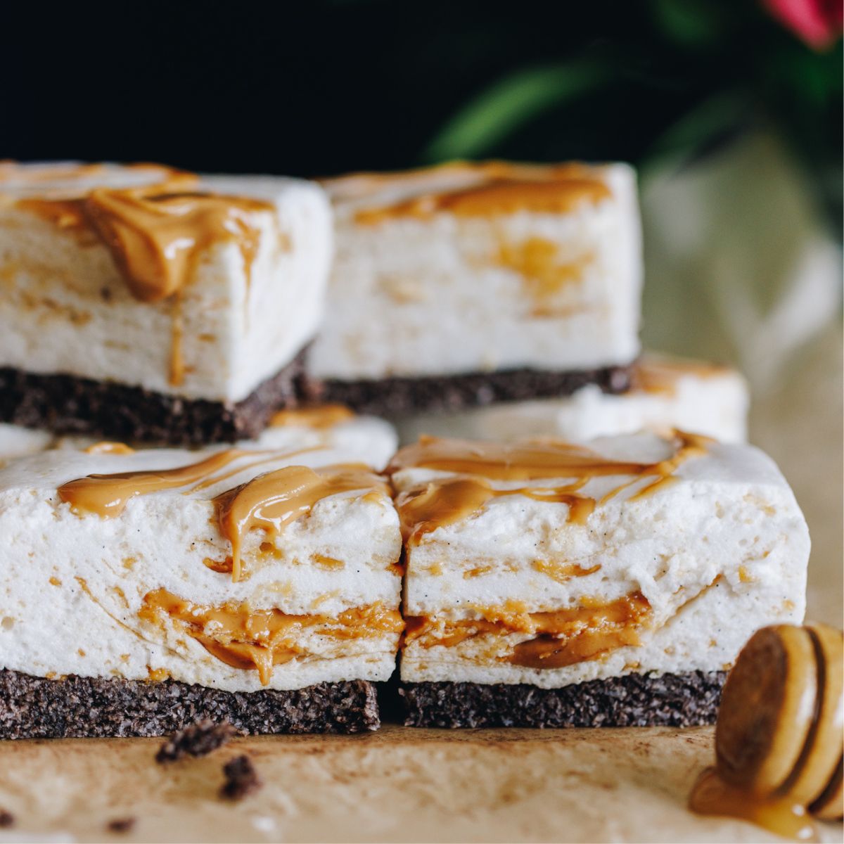No Bake Peanut Butter Marshmallow Slice